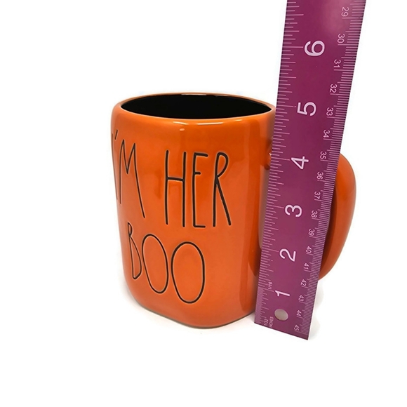 Rae Dunn Artisan Collection By Magenta Halloween Orange and Black Mug NWOT - Picture 5 of 6